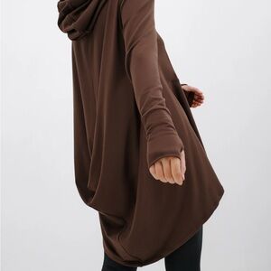 MARELLA Brown Firenze Hoodie with Thumbholes